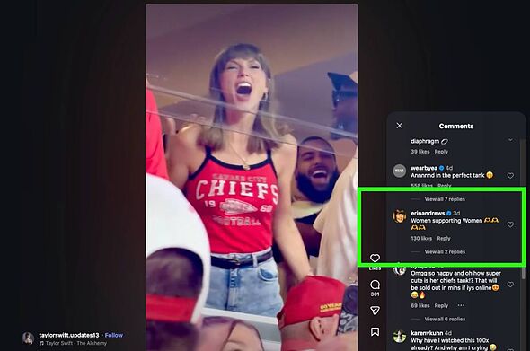 Erin Andrews gives verdict as fans hit out at Taylor Swift's NFL screen ...