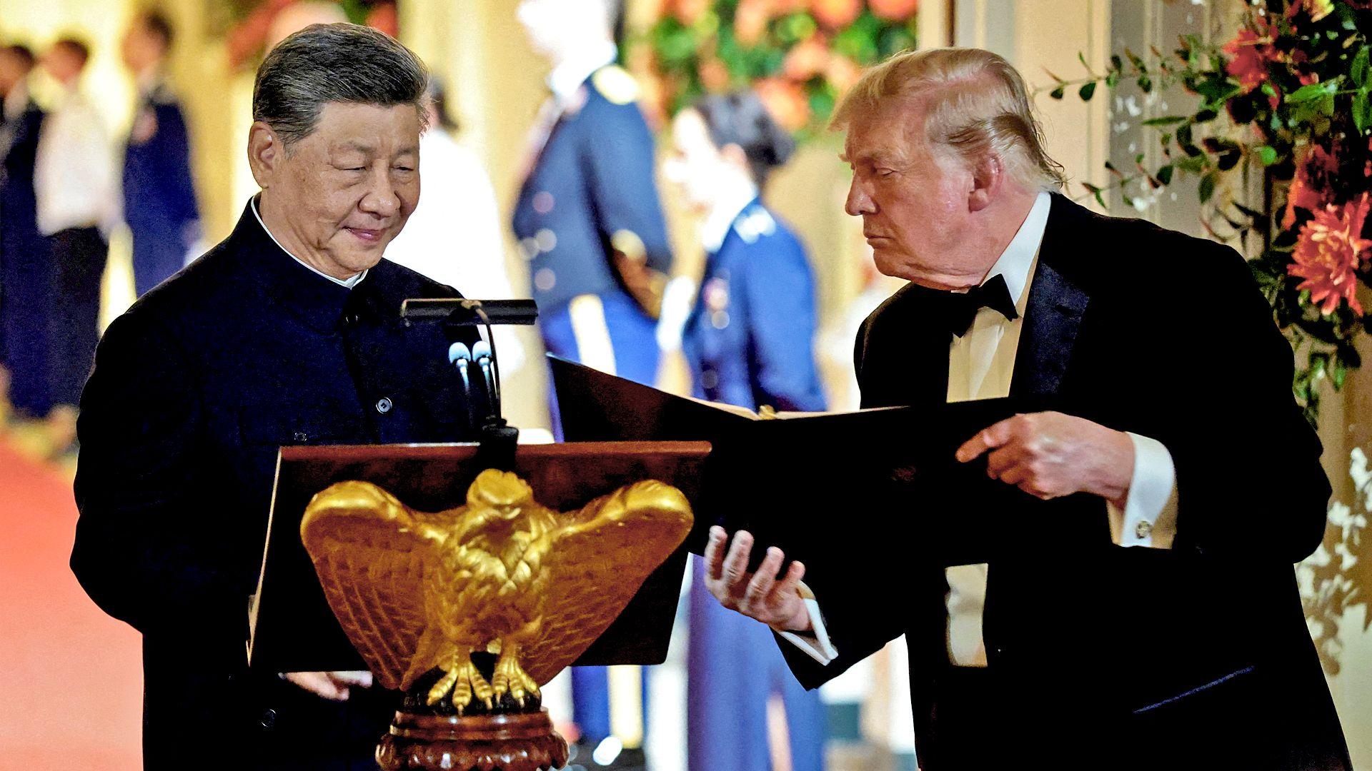 Photo: aol.com Trump Hosts Xi at State Dinner