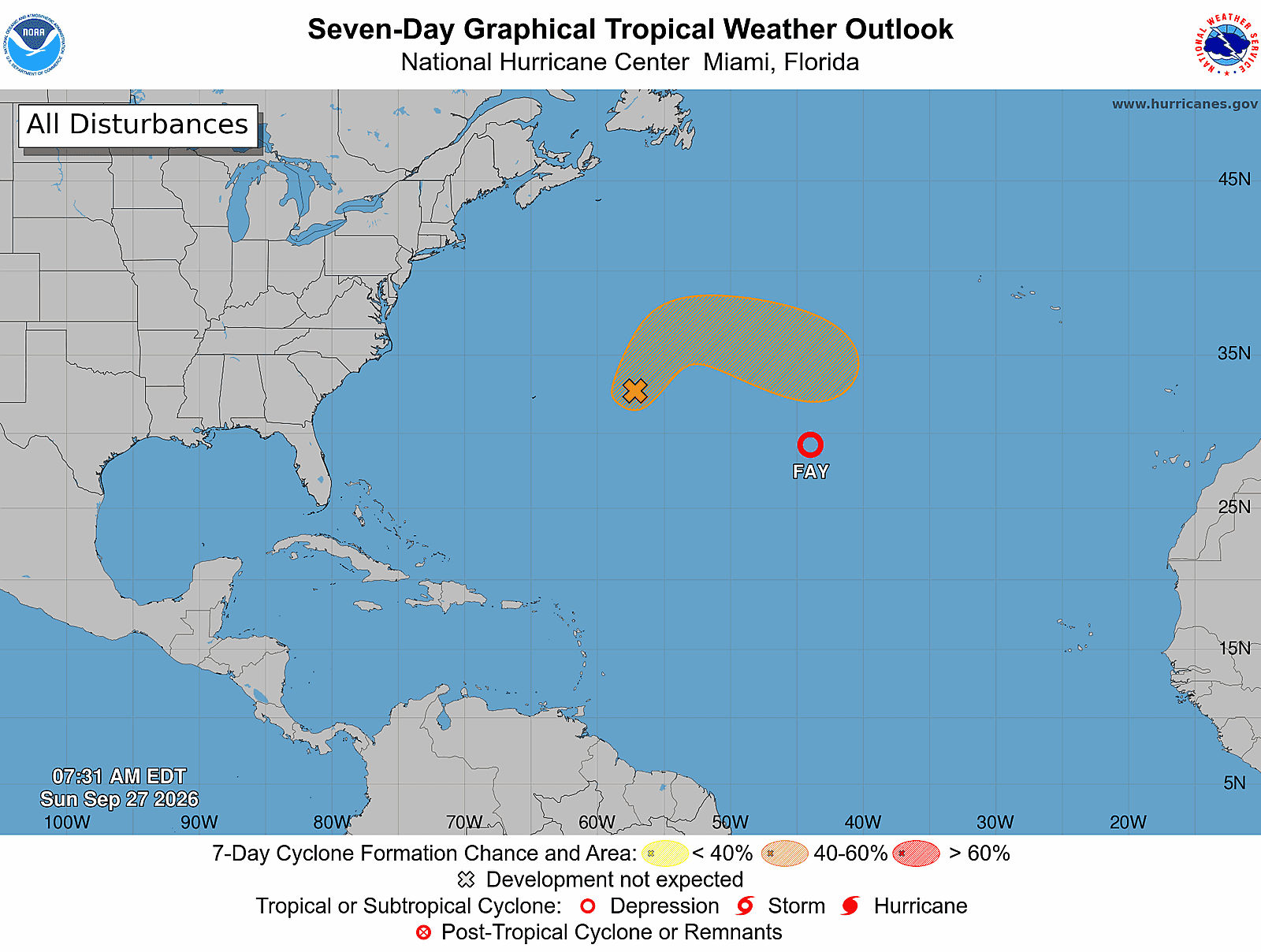 NHC tracking Fay in Atlantic as Hurricane Polo on path to Mexico - AOL
