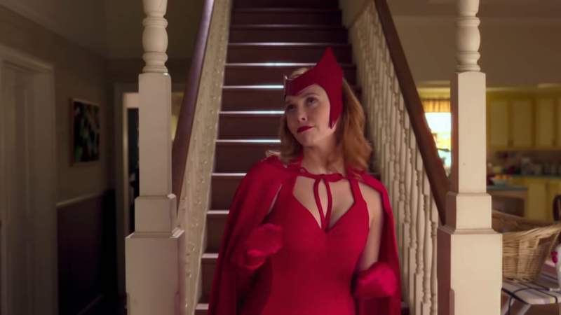 Elizabeth Olsen in WandaVision | Image Via: YouTube/Marvel Entertainment