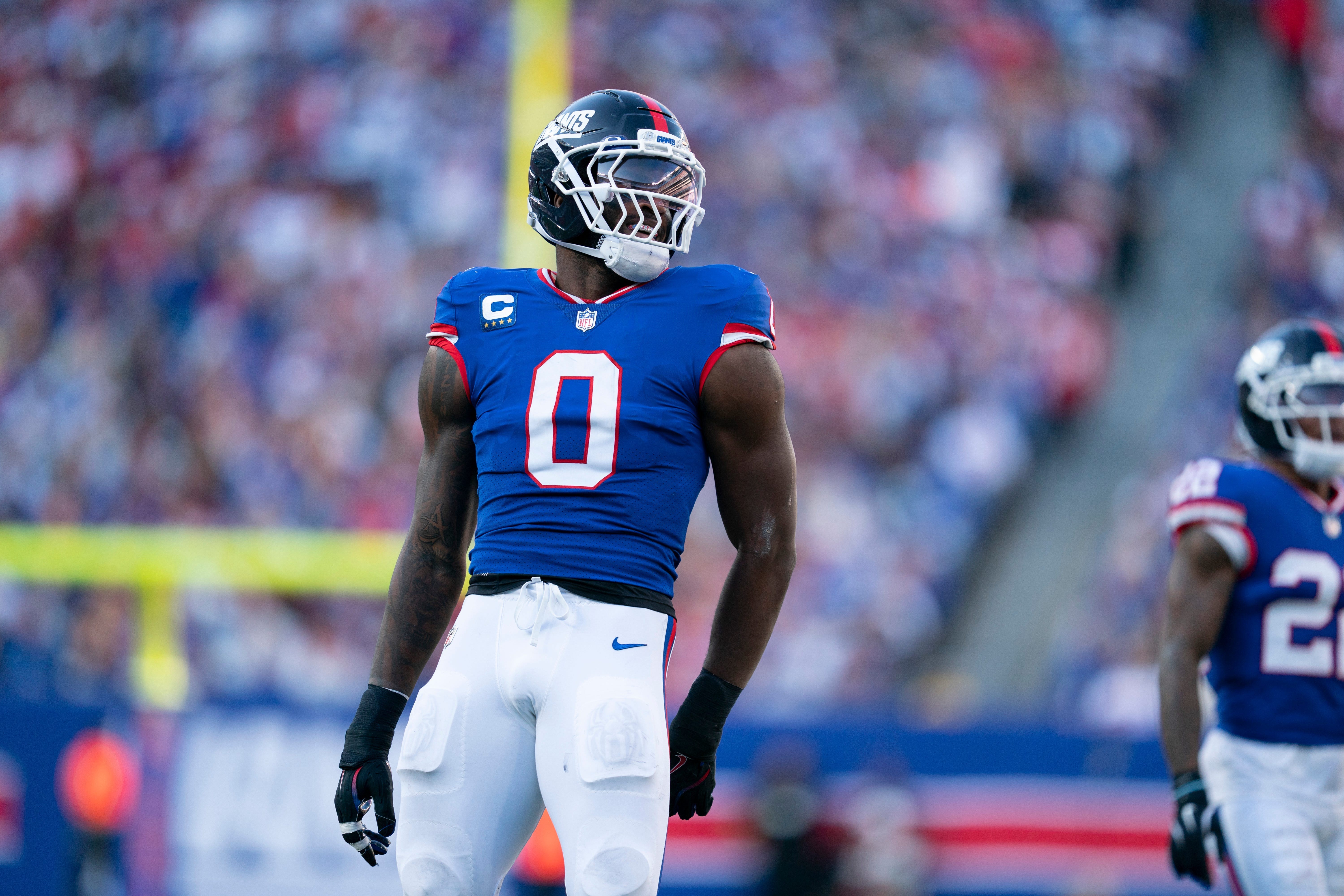 Brian Burns injury update as Giants pass rusher hurt on MetLife Stadium ...