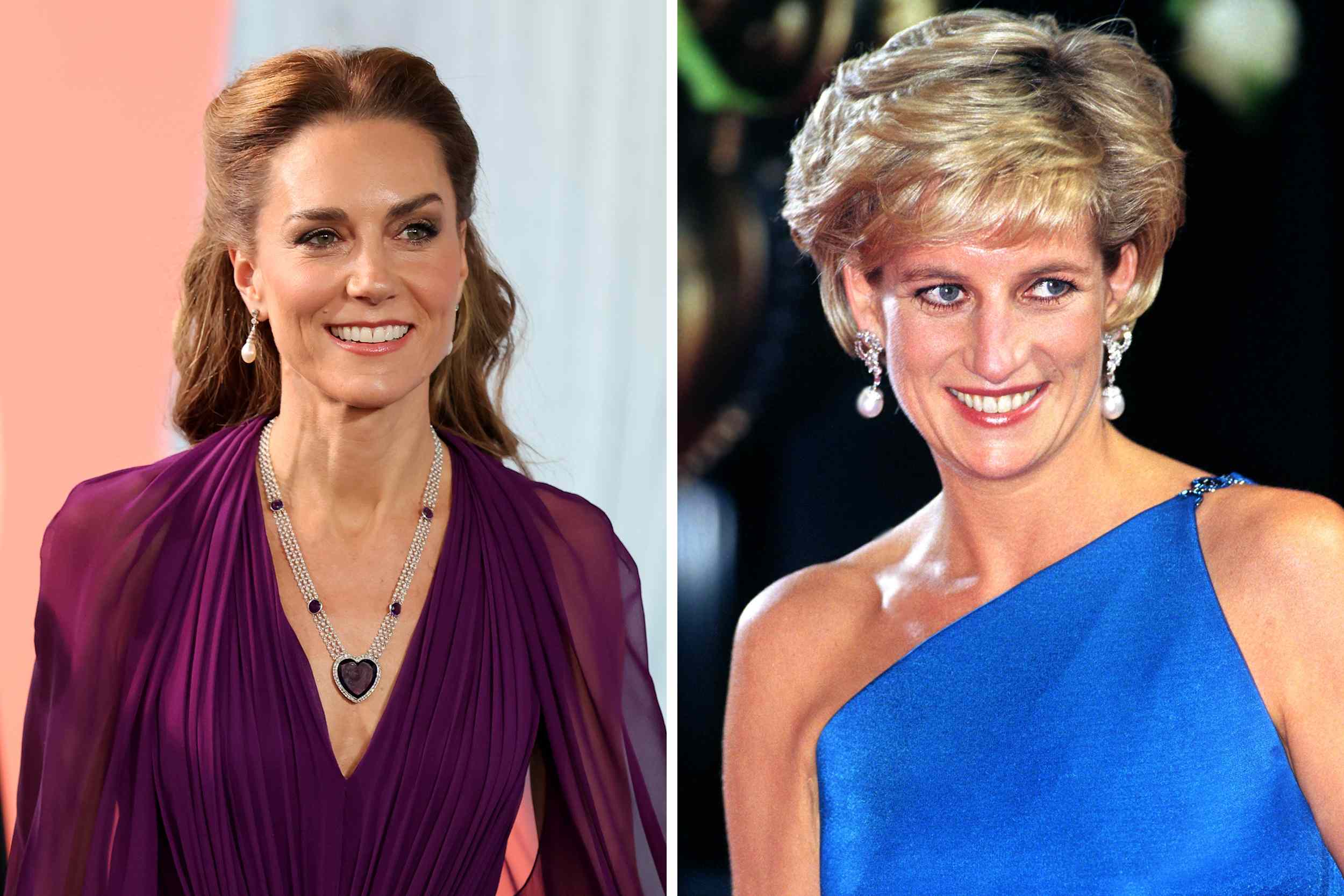 Kate Middleton and Princess Diana.Credit: Chris Jackson/Getty Images for Warner Bros., Julian Parker/UK Press via Getty Images
