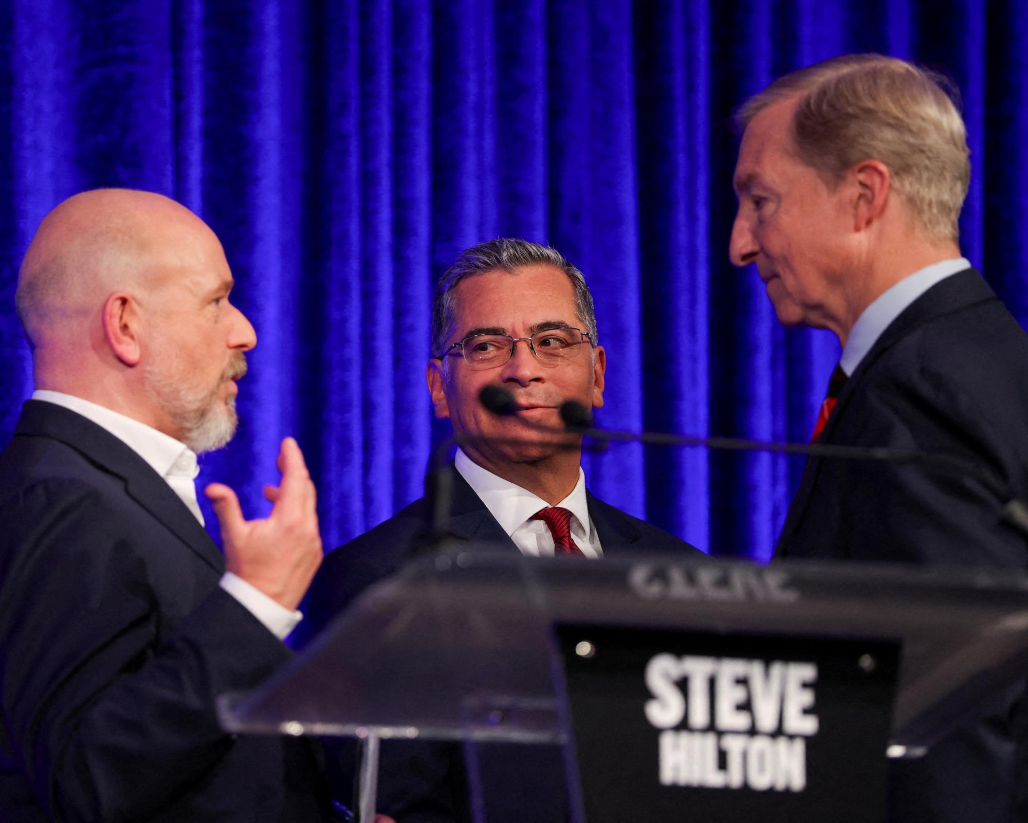 Steve Hilton, Xavier Becerra clash in testy California governor's race debate