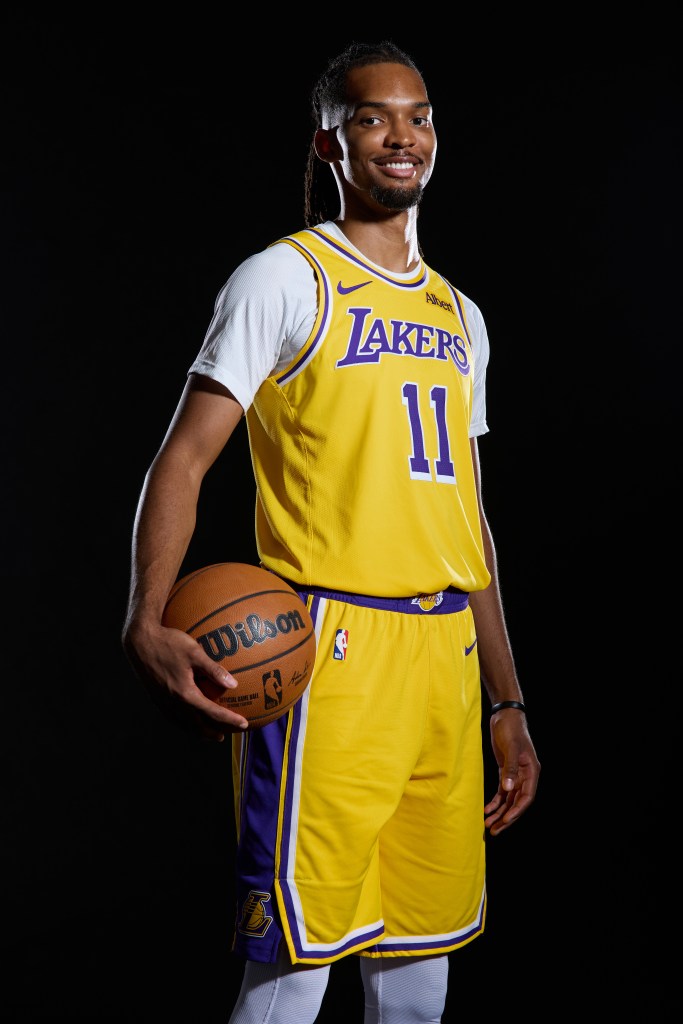 Ziaire Williams in a current Los Angeles Lakers uniform