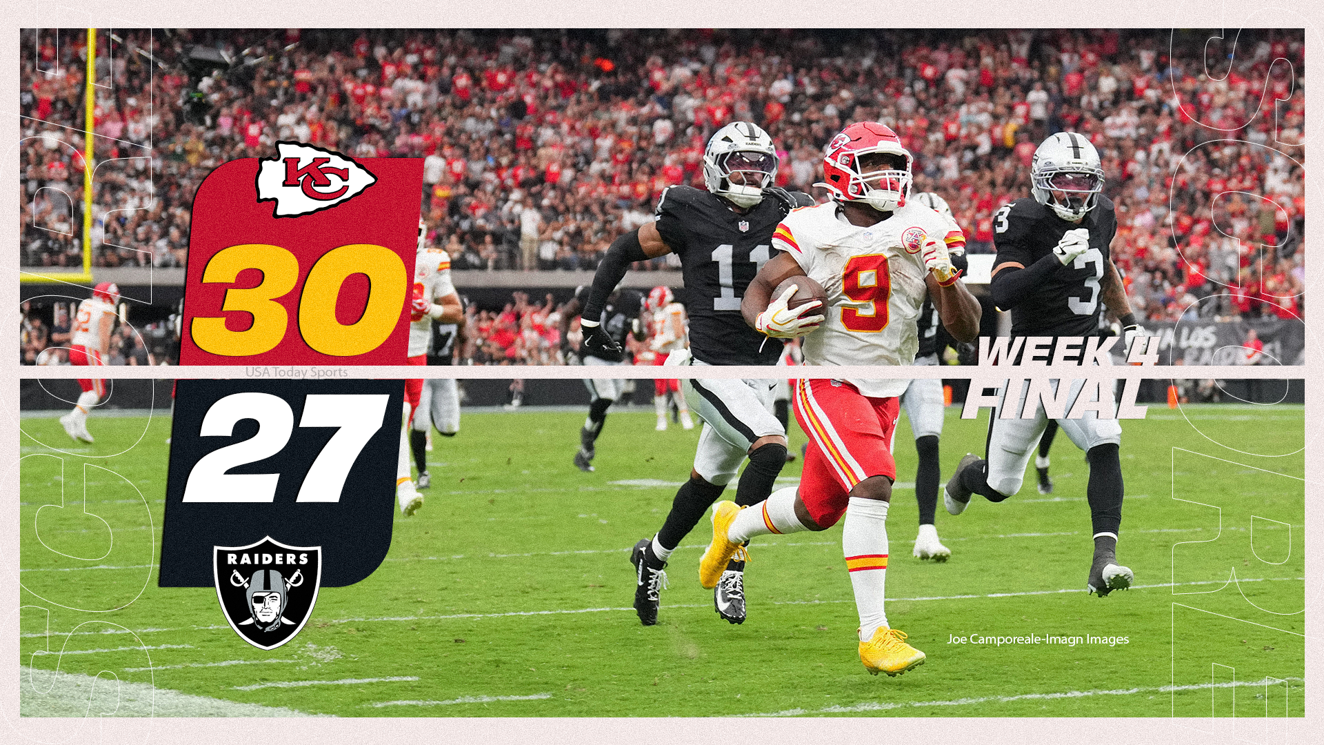 Final score: Chiefs defeat Raiders 30-27 in Week 4 AFC West showdown - AOL