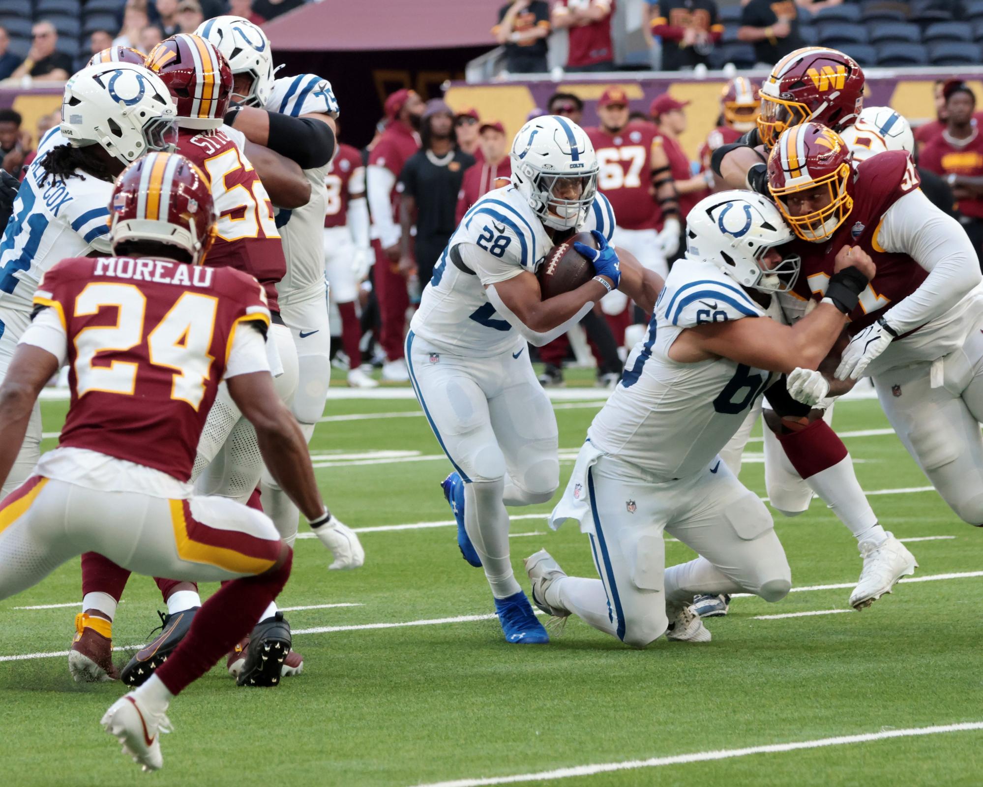 Crafty Taylor leads Colts to London win as Commanders’ injury bug ...
