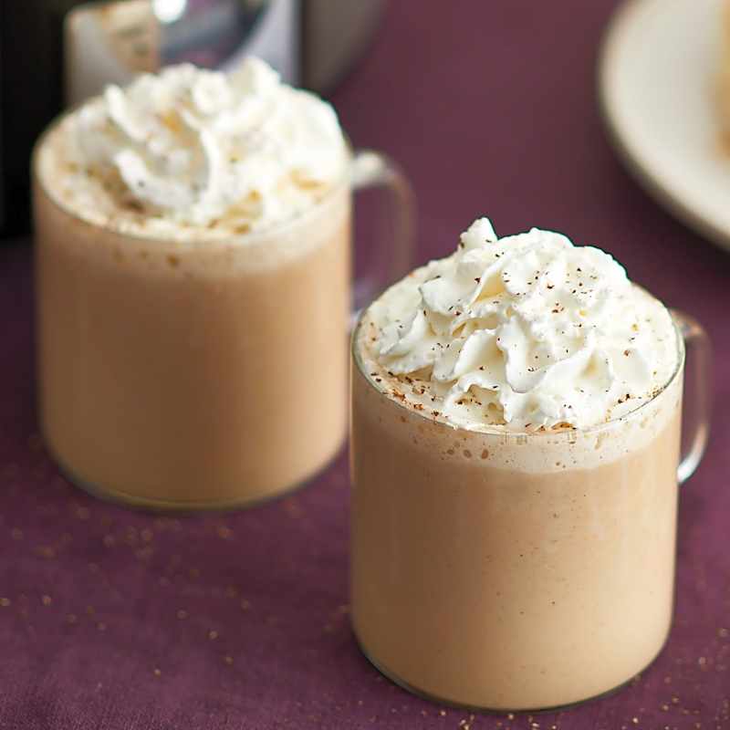 Slow Cooker Eggnog Lattes