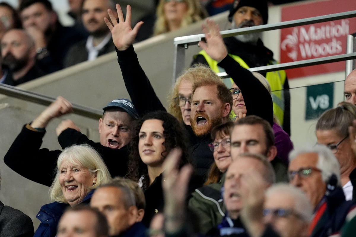 Harry spotted in stands at rugby union match - AOL