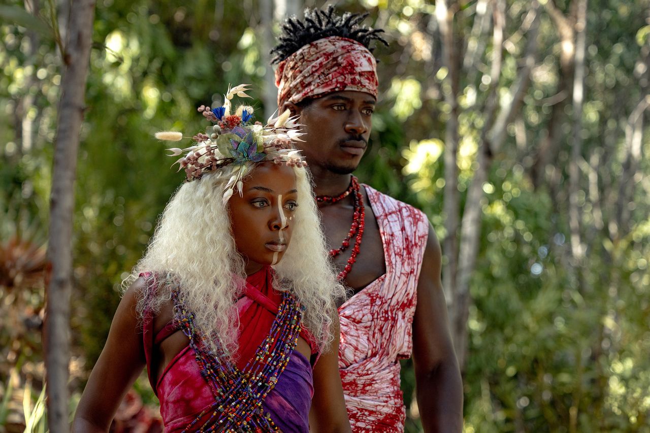 Thuso Mbedu and Damson Idris in ‘Children of Blood and Bone.’Credit: Lephatse Motshana/Paramount Pictures