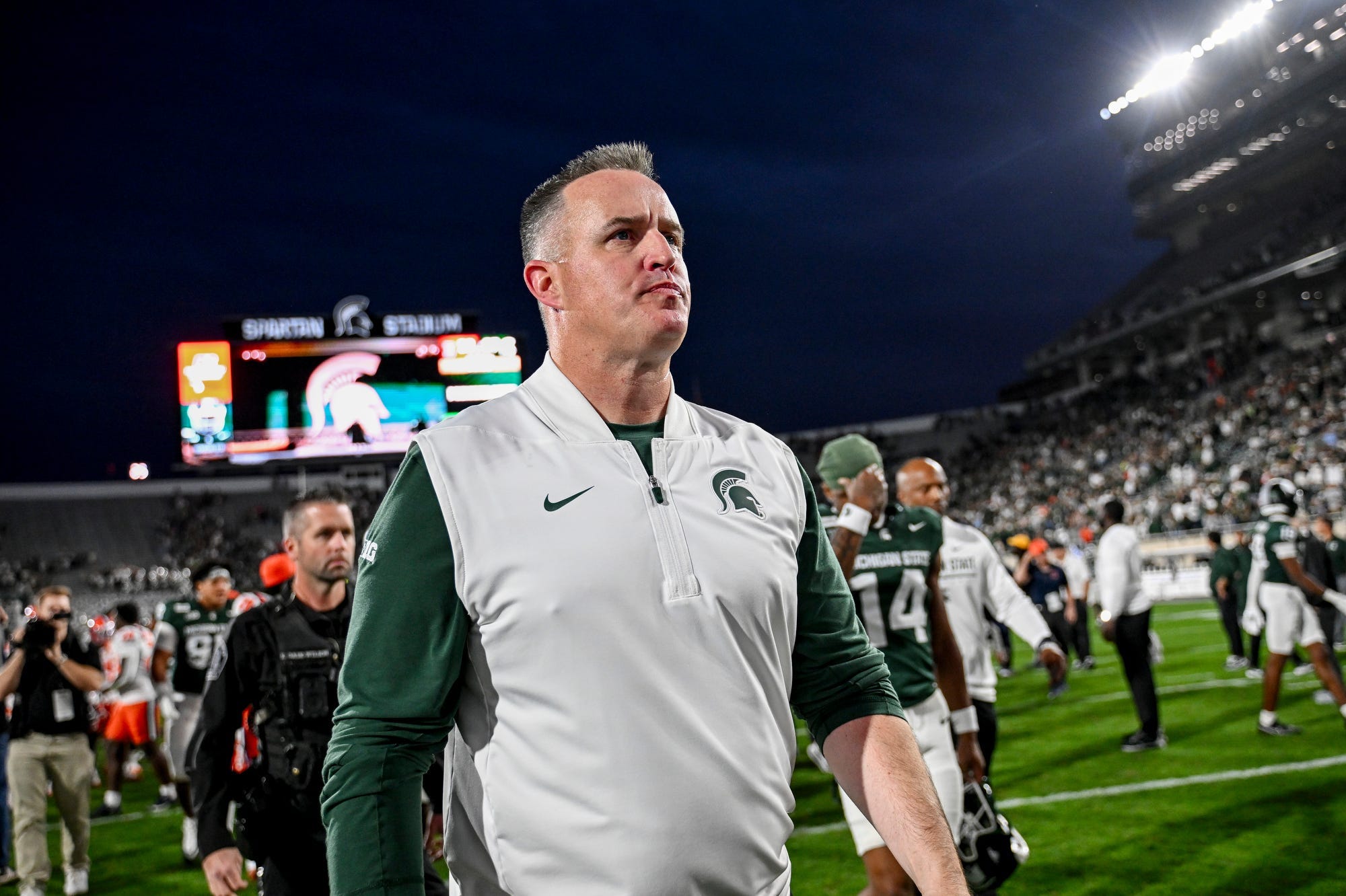 Pat Fitzgerald takes accountability for MSU's loss to Northwestern
