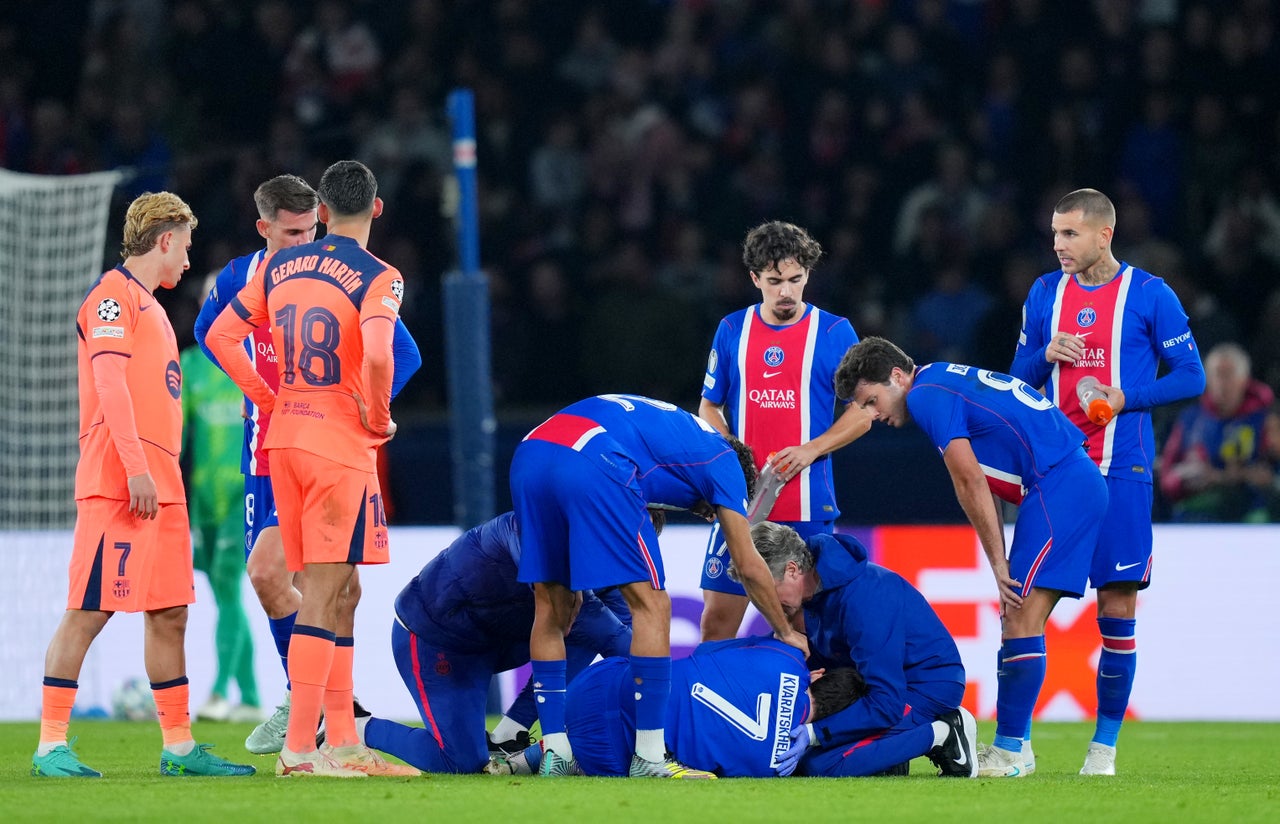 PSG lose Dembele, Kvaratskhelia and Marquinhos in injury-plagued ...