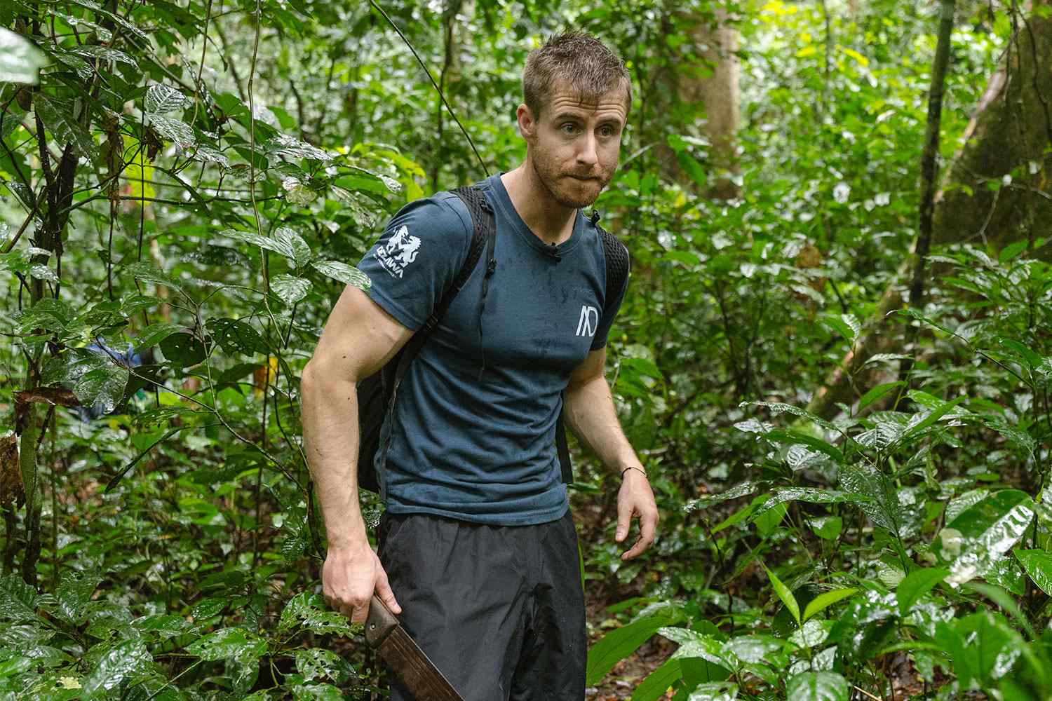 Ash Dykes is pictured on his Congo Basin journey.Credit: Will Perez