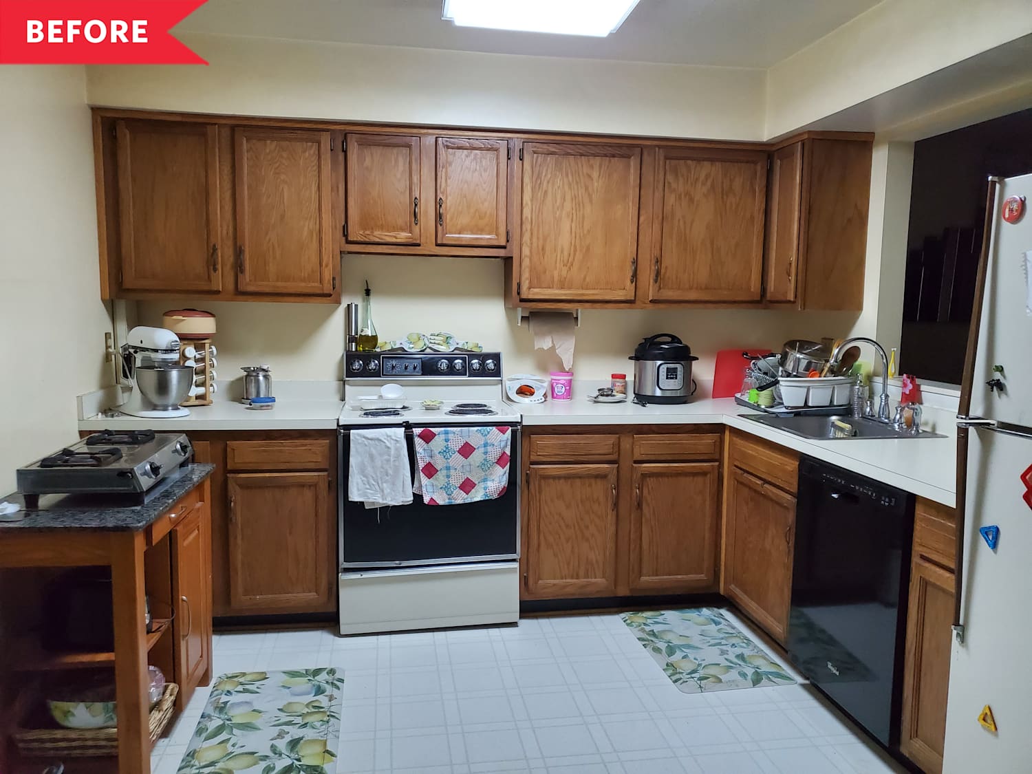 Her Mom's Kitchen Was Dated Until This Daughter Gave It a Cheerful Pink Redo