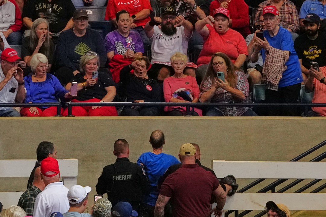 Trump Rally Michigan Trump reacts to protester getting ‘whacked’ at South Carolina rally - AOL