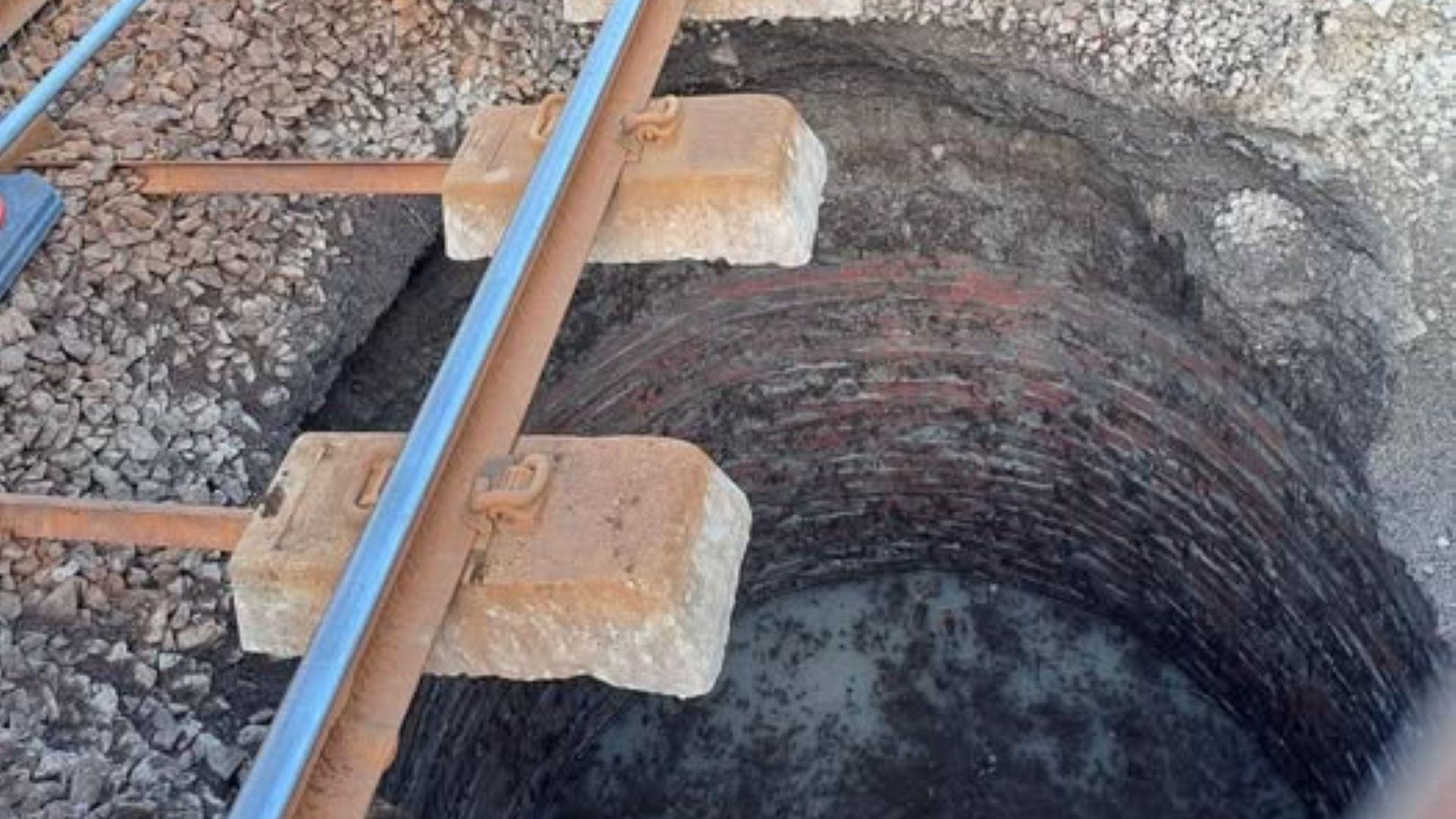No timeline set for fixing hole under tram route