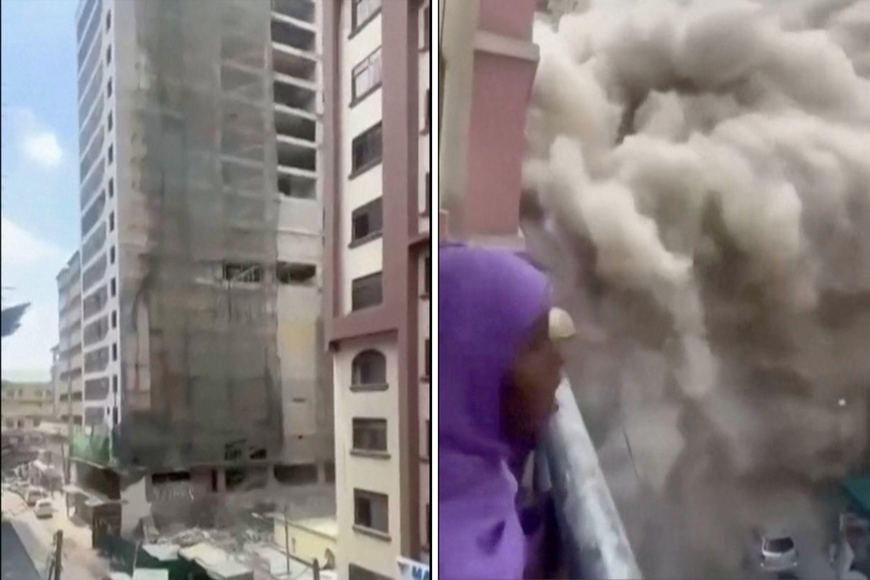 Two rescued after Nairobi building collapse with five still missing - AOL