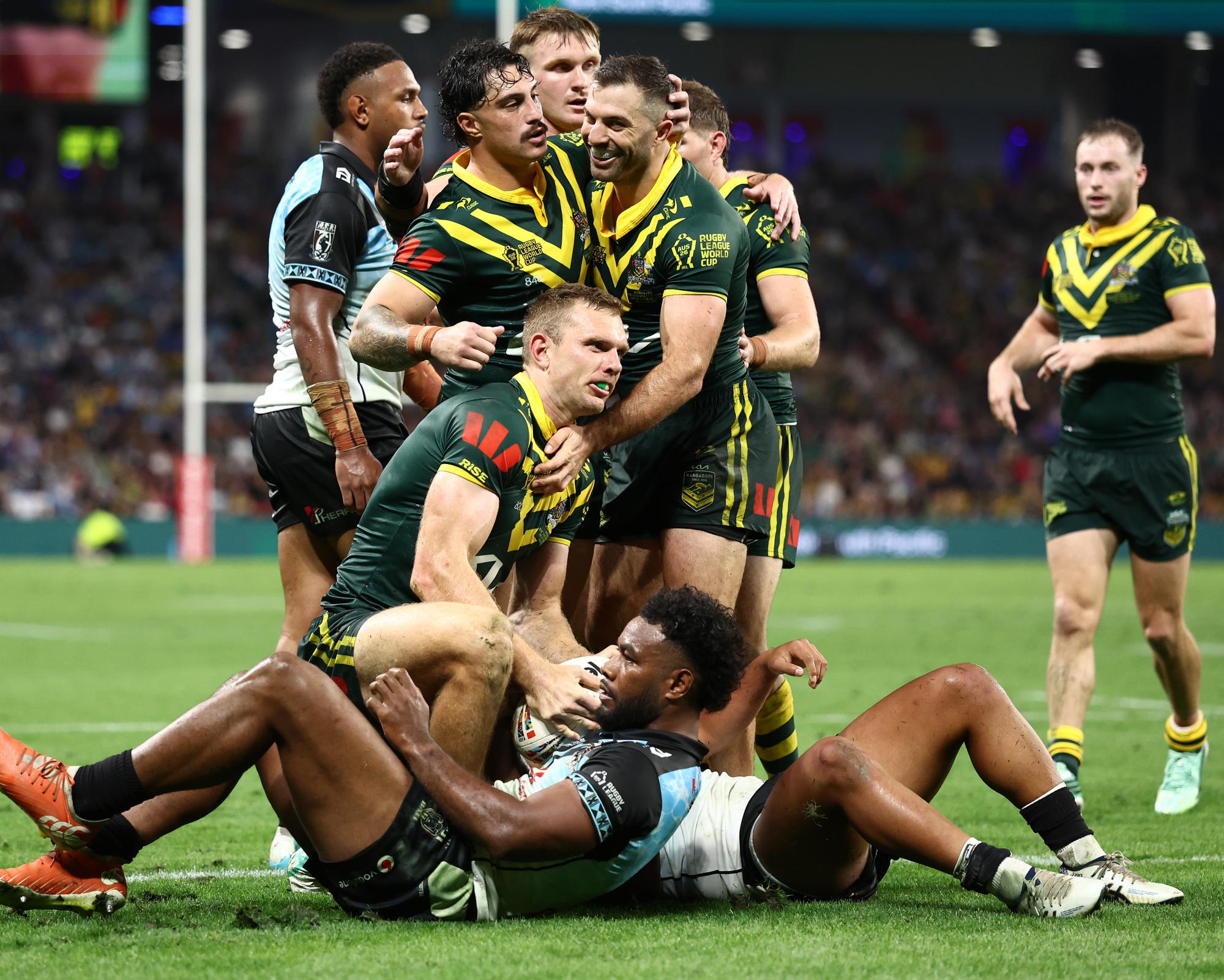 Australia survive almighty Fiji scare to stay unbeaten at Rugby League ...