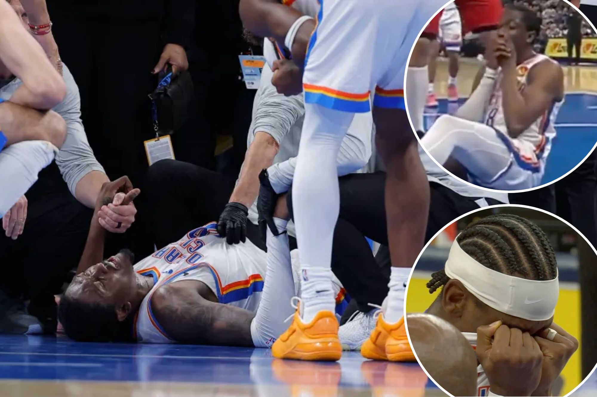 SGA fights back tears during interview after Jalen Williams’ gruesome ...