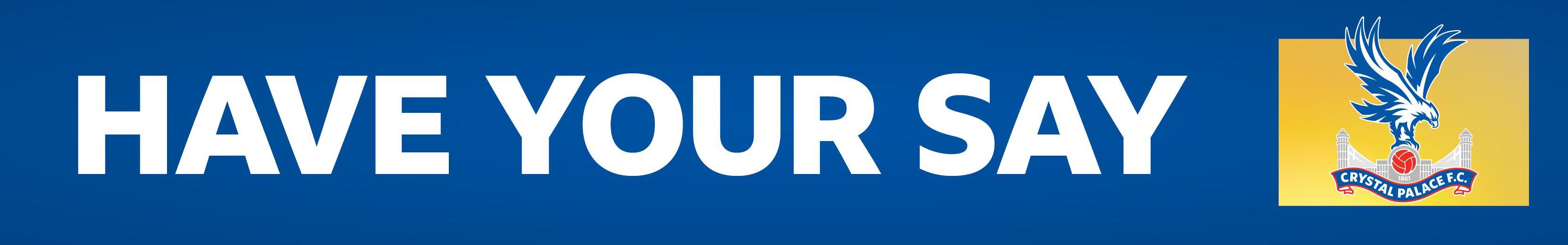 Crystal Palace have your say banner