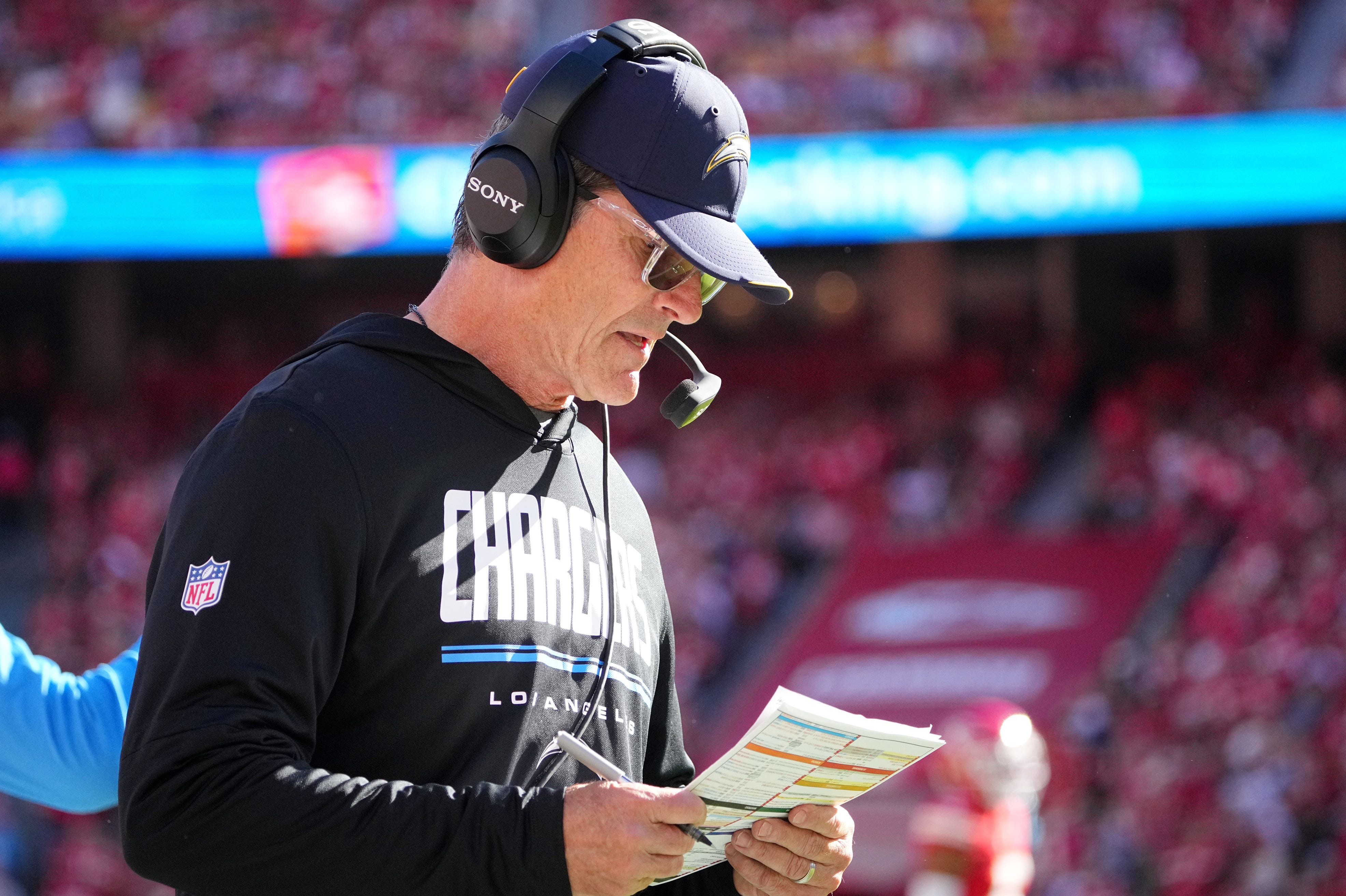 Chargers could face difficult Jim Harbaugh decision if season keeps spiraling