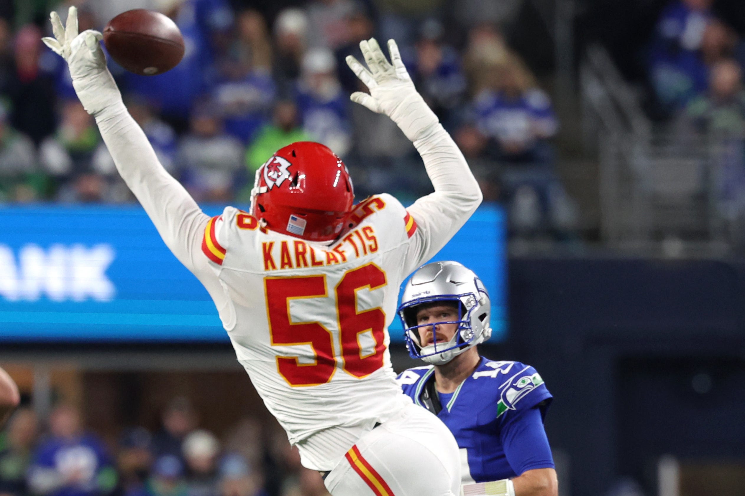 George Karlaftis on the Chiefs being unable to secure a sack in Week 7