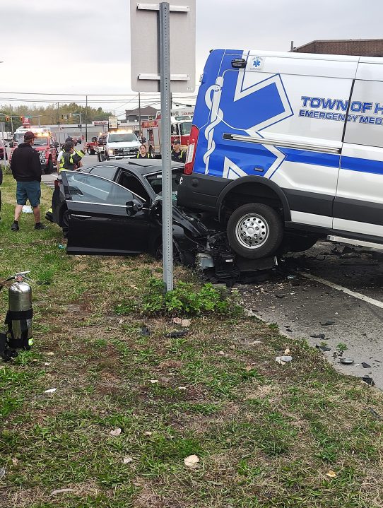 Tifft Sign 2 Hamburg EMS workers discharged from hospital after Route 5 crash - AOL