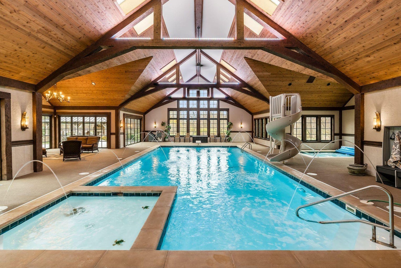 Natatorium Building 9-acre Pickerington home with resort-like natatorium returns to market ...