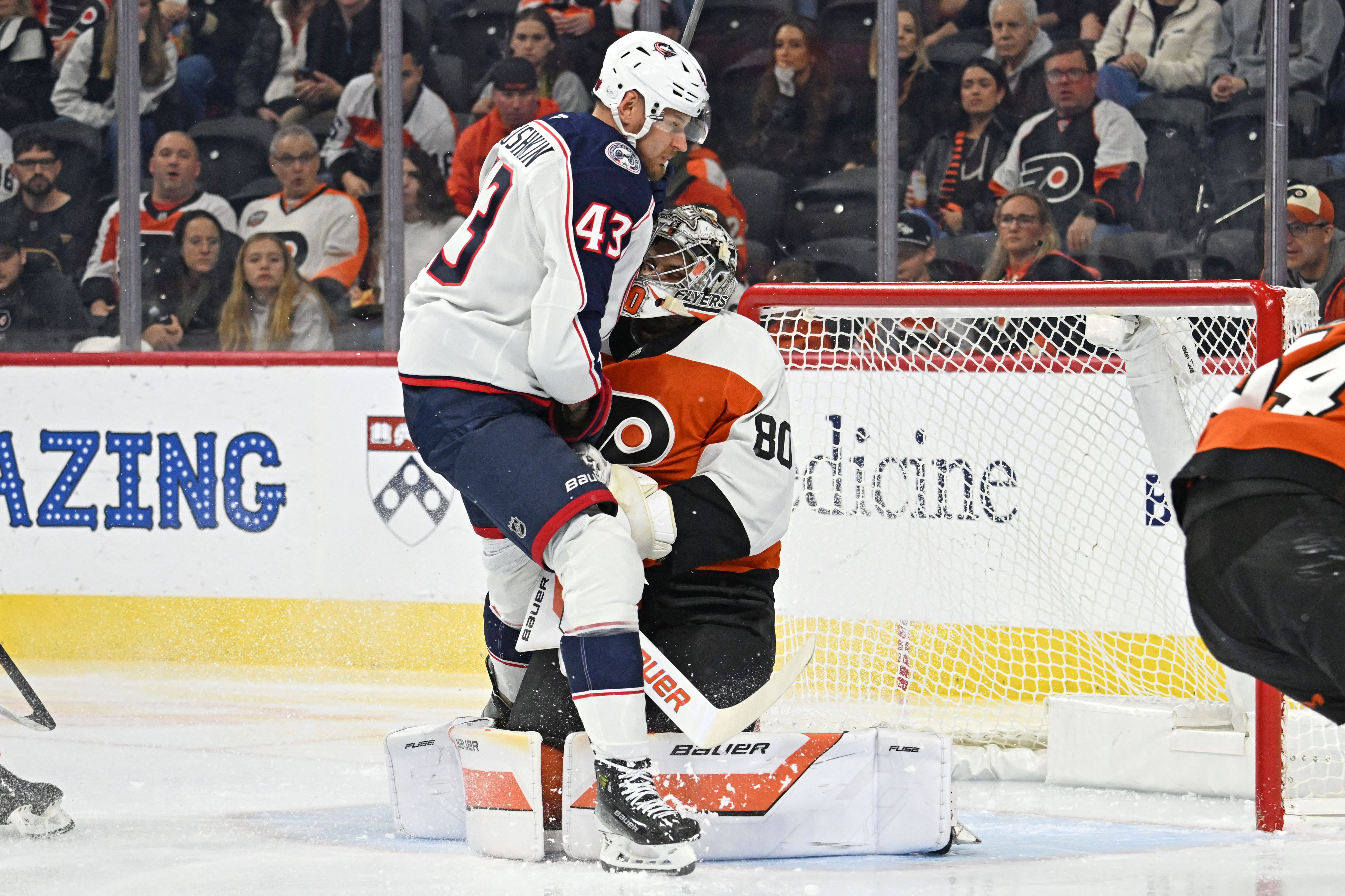 Columbus Blue Jackets survive in OT after Philadelphia Flyers' late ...