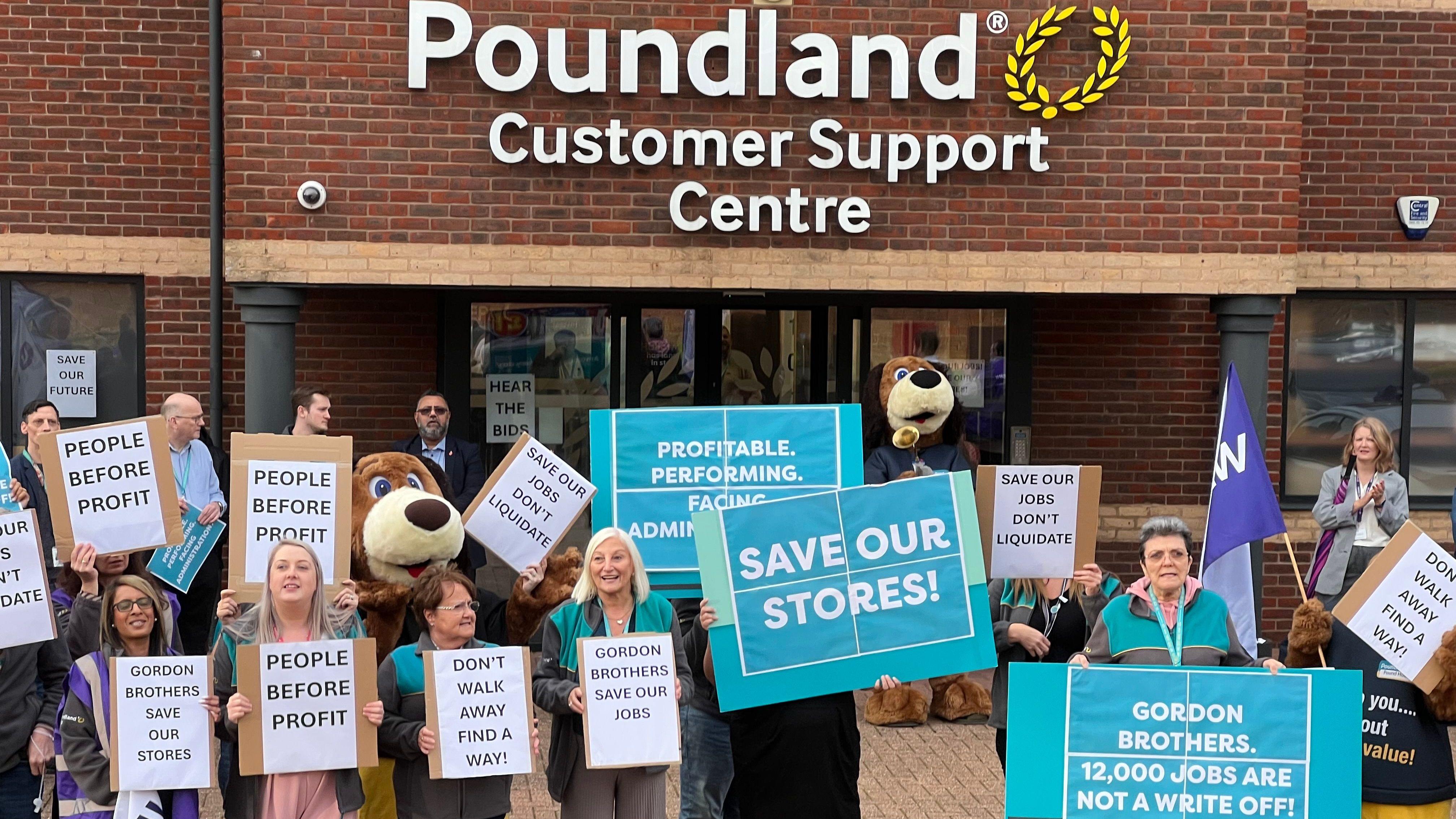 'People before profit': Poundland staff protest