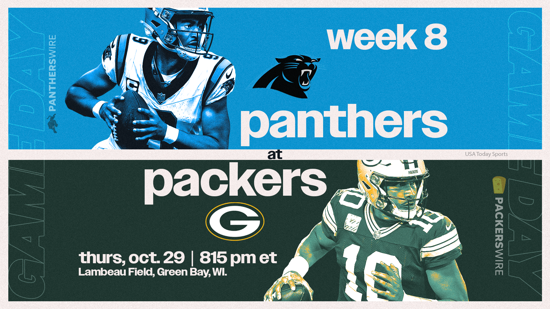 What TV channel is Panthers vs. Packers on today? Time, schedule, odds for Week 8