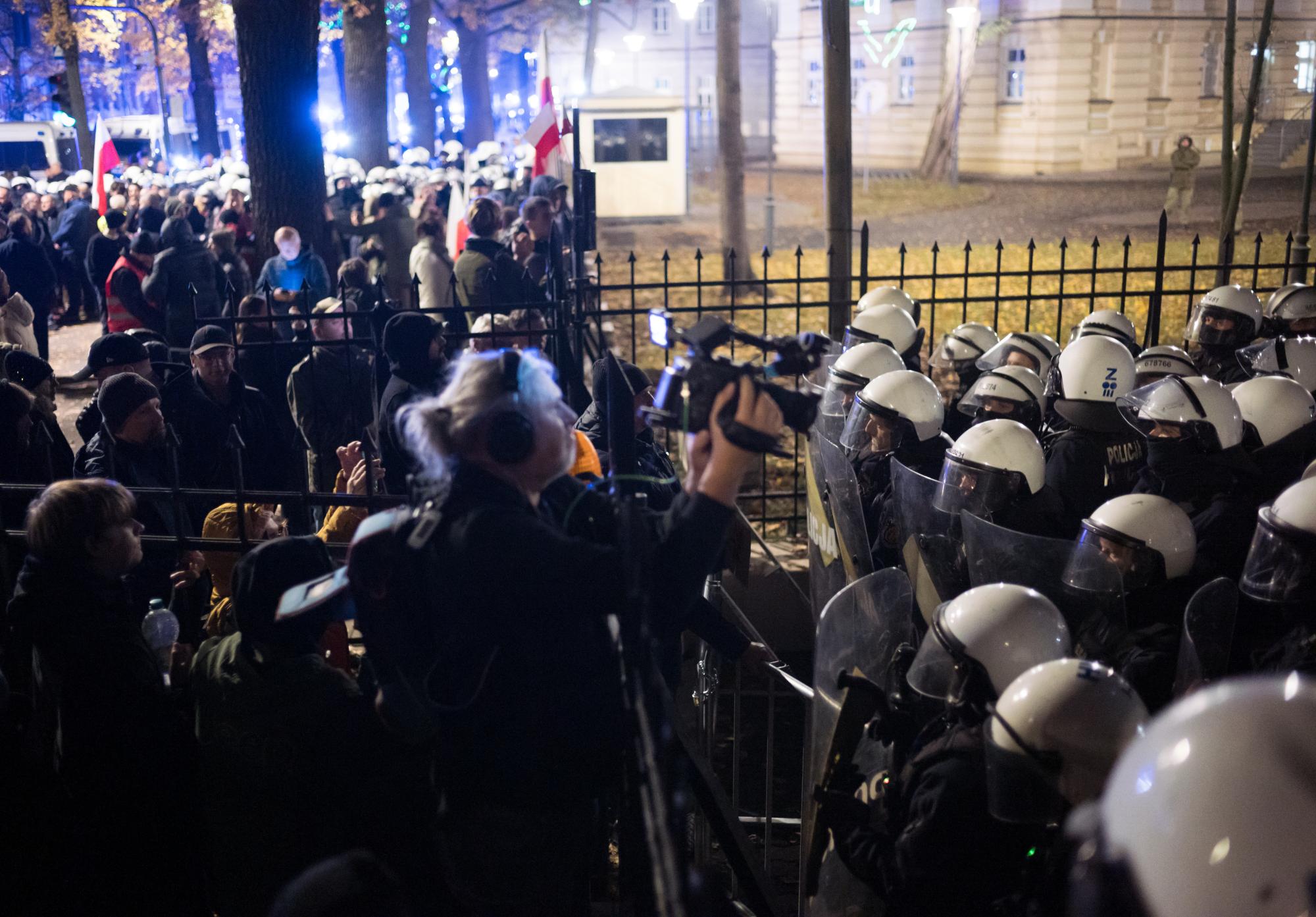 Riot police deployed as Poland's Constitutional Tribunal judge suspended