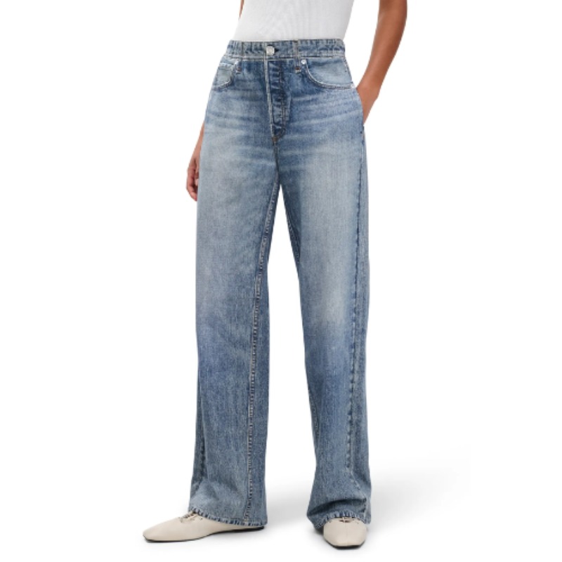 rb Miramar Wide Leg Cotton Terry Sweatpant Jeans